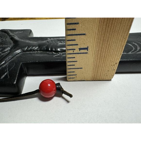 VTG Irish Kiln Made Bogland Turf Hand Crafted Penal Christ INRI Christian Cross - Picture 6 of 7